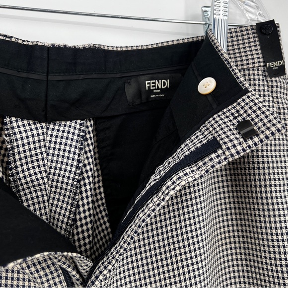 Men’s Fendi Houndstooth Slacks (EU Size 50) Great Condition Wardrobe Staple - Picture 3 of 16
